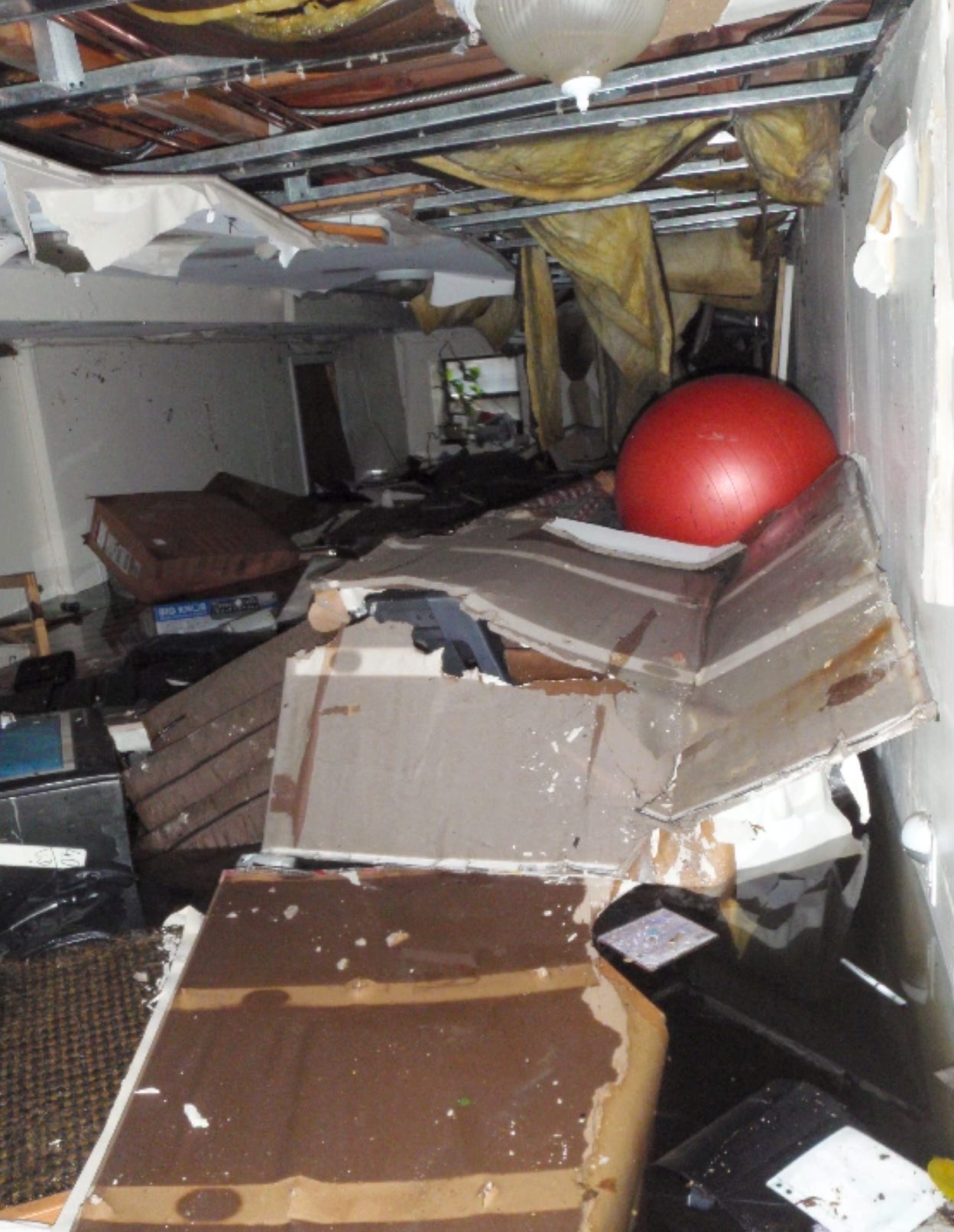 Flooded basement.
